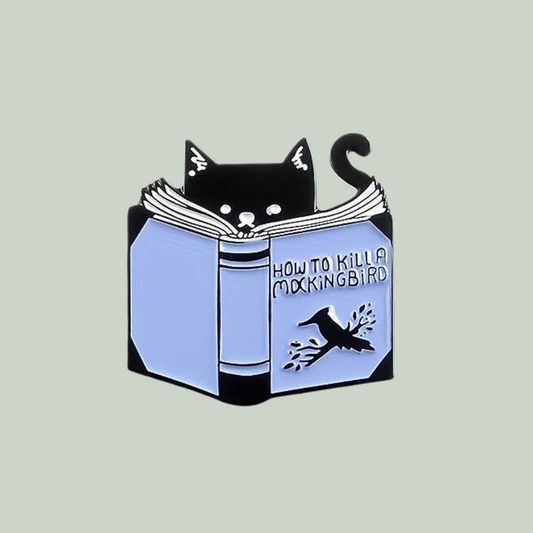 Bookworm Cat Badge